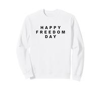Happy Freedom Day - Minimal Text Design Conservative (White) Felpa