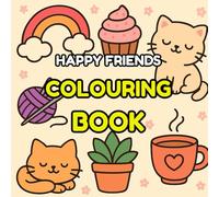 Happy Friends Animals Colouring Book : For Kids And Adults Relax and peaceful