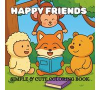 HAPPY FRIENDS: Simple coloring book