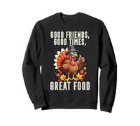 Happy Friendsgiving Ringraziamento Amici Vacanza Amici Felpa