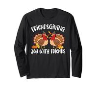 Happy Friendsgiving Ringraziamento Amici Vacanza Amici Maglia a Manica