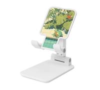 Happy Frog In The Pool Supporto per cellulare pieghevole ad angolo regolabile in altezza Supporto per cellulare portatile da tavolo compatibile con tutti gli smartphone, stile bianco