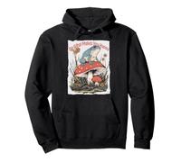 Happy Frog on Toadstool Cottagecore - Fungo Divertente Felpa con Cappuccio