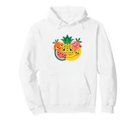 Happy Fruit Friends Cute Colorful Design Felpa con Cappuccio