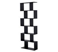 Happy Garden Libreria 6 ripiani nero VIRGINIA