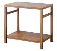 Happy Garden Mobile lavabo in legno massello di teak 80 cm Dewi - Mobili da bagno robusto e naturale, portata 50 kg, design rettangolare, 1 ripiano, installazione su piedi