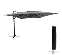 Happy Garden Ombrello offset MOLOKAI rettangolare 3x4m grigio + copertura
