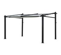 Happy Garden Pergola a Parete 3 × 4 m FRÉJUS Beige - Struttura in Alluminio