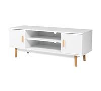 Happy Garden Porta TV Joey Bianco. Base in Stile scandinavo per TV e Console di Gioco. Mobili con armadi e scaffali.