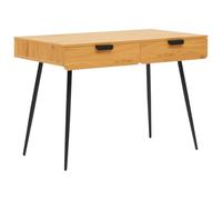 Happy Garden Scrivania Louis, Legno Naturale - 2 cassetti, Gambe in Metallo, Design Compatto
