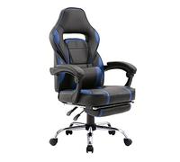 Happy Garden - Sedia da ufficio per gamer, colore: Nero e Blu