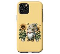 Happy Gardening Gnome With Butterflies Decor Cute Sunflower Custodia per iPhone 11 Pro