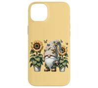 Happy Gardening Gnome With Butterflies Decor Cute Sunflower Custodia per iPhone 14 Plus