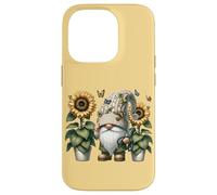 Happy Gardening Gnome With Butterflies Decor Cute Sunflower Custodia per iPhone 14 Pro
