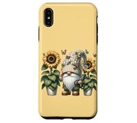 Happy Gardening Gnome With Butterflies Decor Cute Sunflower Custodia per iPhone XS Max