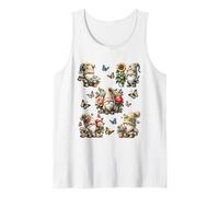 Happy Gardening Gnomes With Butterflies Cute Summer Flower Canotta