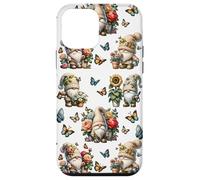 Happy Gardening Gnomes With Butterflies Cute Summer Flower Custodia per iPhone 12 mini