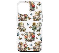 Happy Gardening Gnomes With Butterflies Cute Summer Flower Custodia per iPhone 12 Pro Max