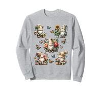 Happy Gardening Gnomes With Butterflies Cute Summer Flower Felpa