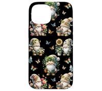 Happy Gardening Gnomes With Cute Butterflies For Summer Custodia per iPhone 15