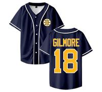 Happy Gilmore 2 3D Baseball Jersey Camicie Nere Primavera Estate Uomo/Donna Tshirt Shirt, 6, S