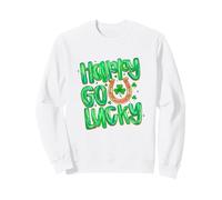 Happy Go Lucky Horseshoe Carino San Patrizio Felpa