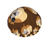 Happy Groundhog Day Cuffie da doccia Cuffia da bagno riutilizzabile Cappello da doccia elastico da bagno Morbido impermeabile per cappucci per capelli di tutte le lunghezze