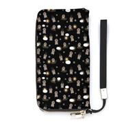 Happy Groundhog Day Pattern Slim Wallet per le donne borsa lunga carino pochette da polso borsa porta carte, Stile:, 20x10.5cm