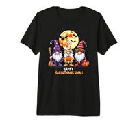 Happy HalloThank mas 2024 Gnomi Halloween Ringraziamento Maglietta Premium