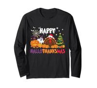 Happy HalloThank mas Halloween Ringraziamento Natale Stagione Maglia a Manica