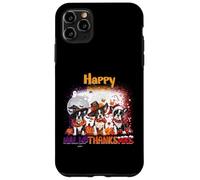 Happy HalloThanksMas Boston Terrier Spooky Thankful Merry Custodia per iPhone 11 Pro Max