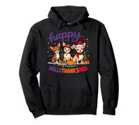 Happy Hallothanksmas Chihuahua, Simpatico Cane da Vacanza Felpa con Cappuccio