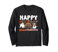 Happy Hallothanksmas Fantasma Turchia Pupazzo di Neve Holiday Design Maglia a Manica