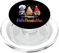 Happy HalloThanksMas Gnomes Halloween Thanksgiving Christmas PopSockets PopGrip per MagSafe
