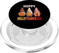 Happy HalloThanksMas Gnomes Halloween Thanksgiving Christmas PopSockets PopGrip per MagSafe