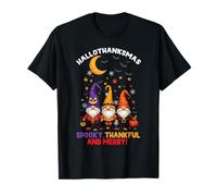 Happy Hallothanksmas Halloween Ringraziamento Natale Maglietta