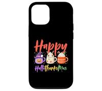 Happy Hallothanksmas Halloween Thanksgiving Christmas Coffee Custodia per iPhone 12/12 Pro