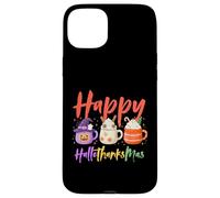 Happy Hallothanksmas Halloween Thanksgiving Christmas Coffee Custodia per iPhone 15 Plus