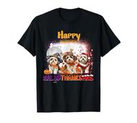 Happy HalloThanksMas Havanese Spooky Thankful Merry X-mas Maglietta