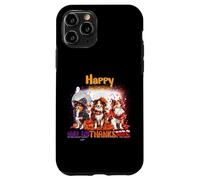 Happy HalloThanksMas Shetland Sheepdog Spooky Thankful Merry Custodia per iPhone 11 Pro