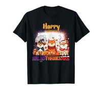 Happy HalloThanksMas Shiba Inu Spooky Thankful Merry X-mas Maglietta
