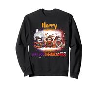 Happy HalloThanksMas Sloth Spooky Thankful Merry X-mas Felpa