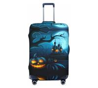 Happy Halloween-1 - Copribagagli da viaggio, elastico, per valigie, 45-81 cm, Nero , M
