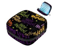 Happy Halloween-1855 - Kit per primo ciclo mestruale per ragazze, salvaslip con tampone, porta assorbenti con cerniera, organizer per tovaglioli
