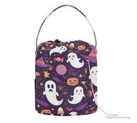 Happy Halloween Are You Scared Borse per filati Organizzatore per ferri da maglia Borsa portatile per forniture per uncinetto a maglia