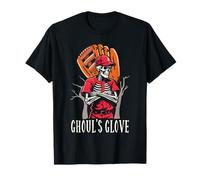 Happy Halloween Baseball Spooky Catcher Trucco O Scherzetto Maglietta