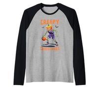 Happy Halloween Basketball Player Hooper Trick or Treat Maglia con Maniche Raglan