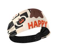 Happy Halloween Bat Nero Scacchi no slip fasce elastiche per il sudore per atletica Sport Atletica Sport Pallavolo Allenamenti diademi para mujer