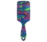 Happy Halloween Blue Shark Skull spazzola antistatica per capelli persi cuoio capelluto massaggio per la crescita dei capelli con manico ergonomico cepillo para definir rizos