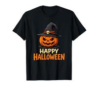 Happy Halloween Cappello da Strega a Zucca Spooky Retro Design Maglietta